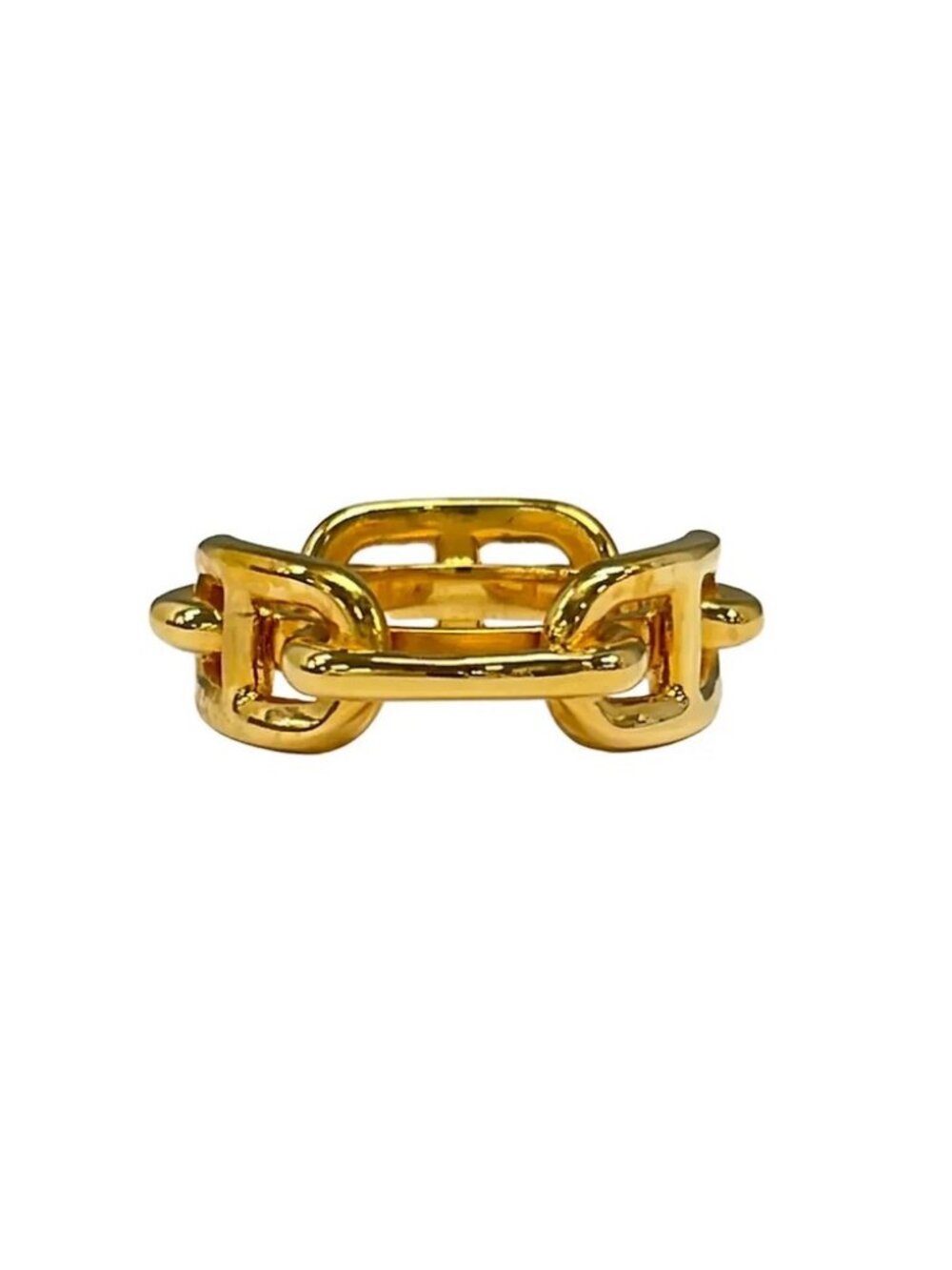 HERMES Chaine D'ancre Gold Hardware Scarf Ring